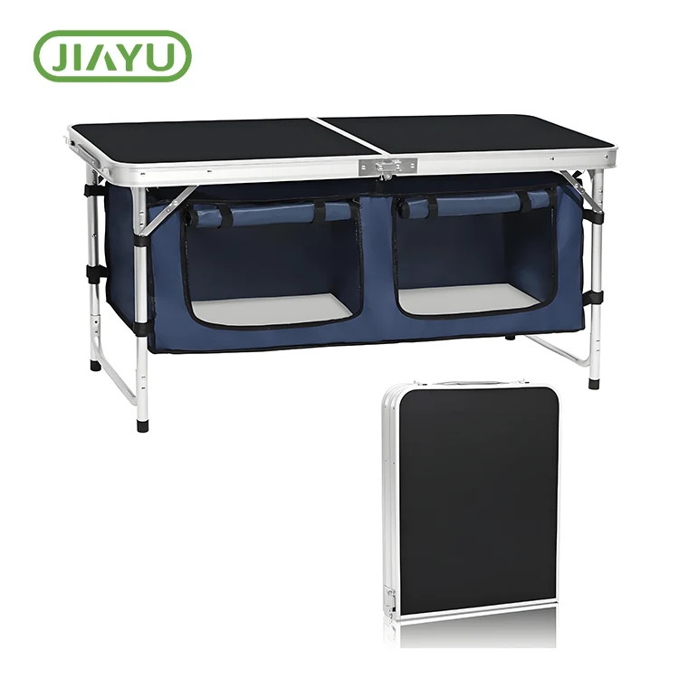 Lub Teeb Folding Camping Rooj